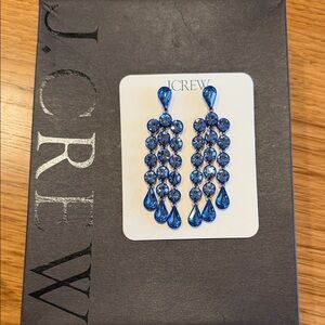 J. Crew Blue Brûlée Drop Earrings